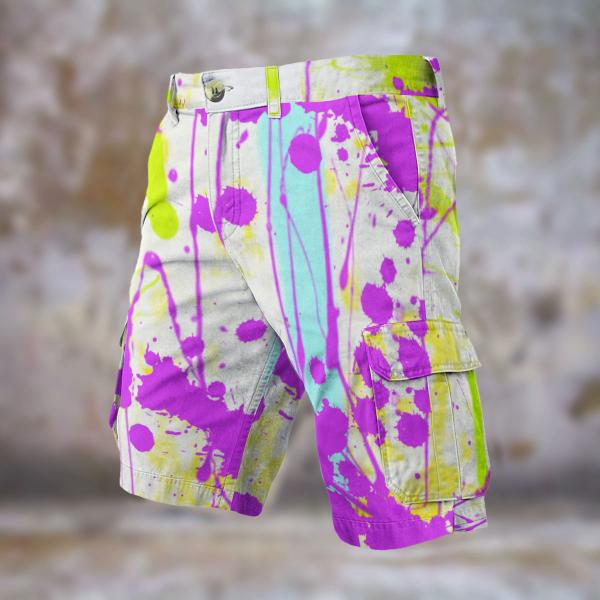 Cargohose mit Cindy - Hose, lang oder kurz, bunt, 100% Polyester, Grösse S-5XL, fester Stoff, Normale Passform, Englische Bulldogge, Bully